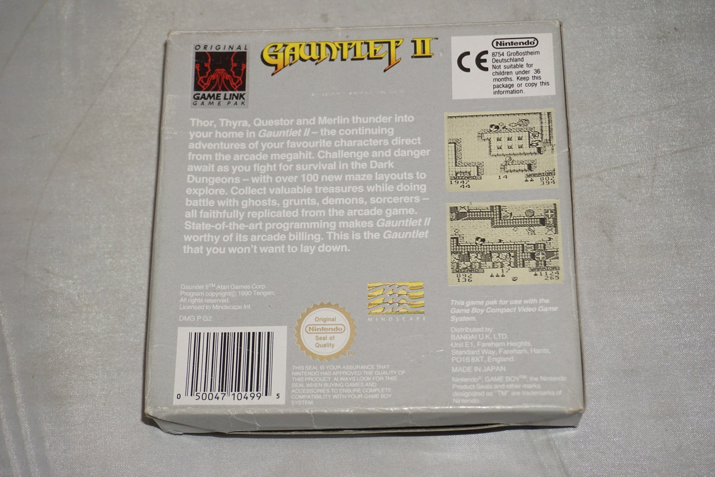 Gauntlet II 2 (Nintendo Gameboy Game Boy GB) Complete CIB Authentic