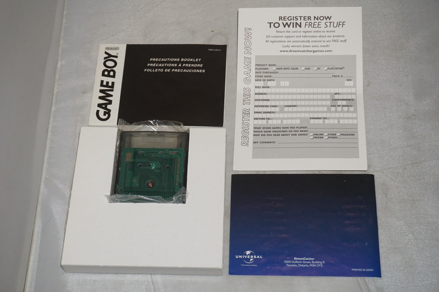 Dracula Crazy Vampire Gameboy Color Game Boy Complete w/ Reg CIB Authentic