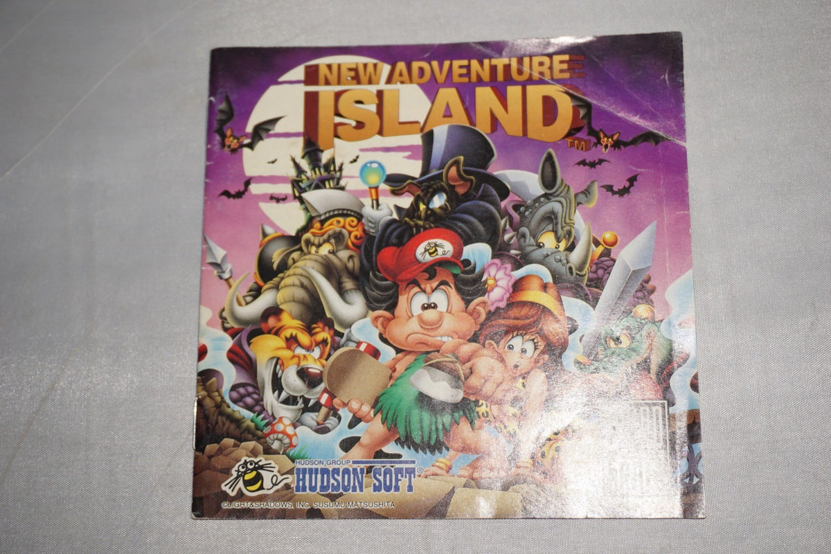 New Adventure Island (Turbo Grafx 16 Turbografx tg16) Manual ONLY NO GAME