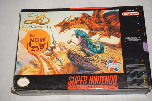 Ys III Wanderers from Y's (Super Nintendo SNES) Complete in Box CIB