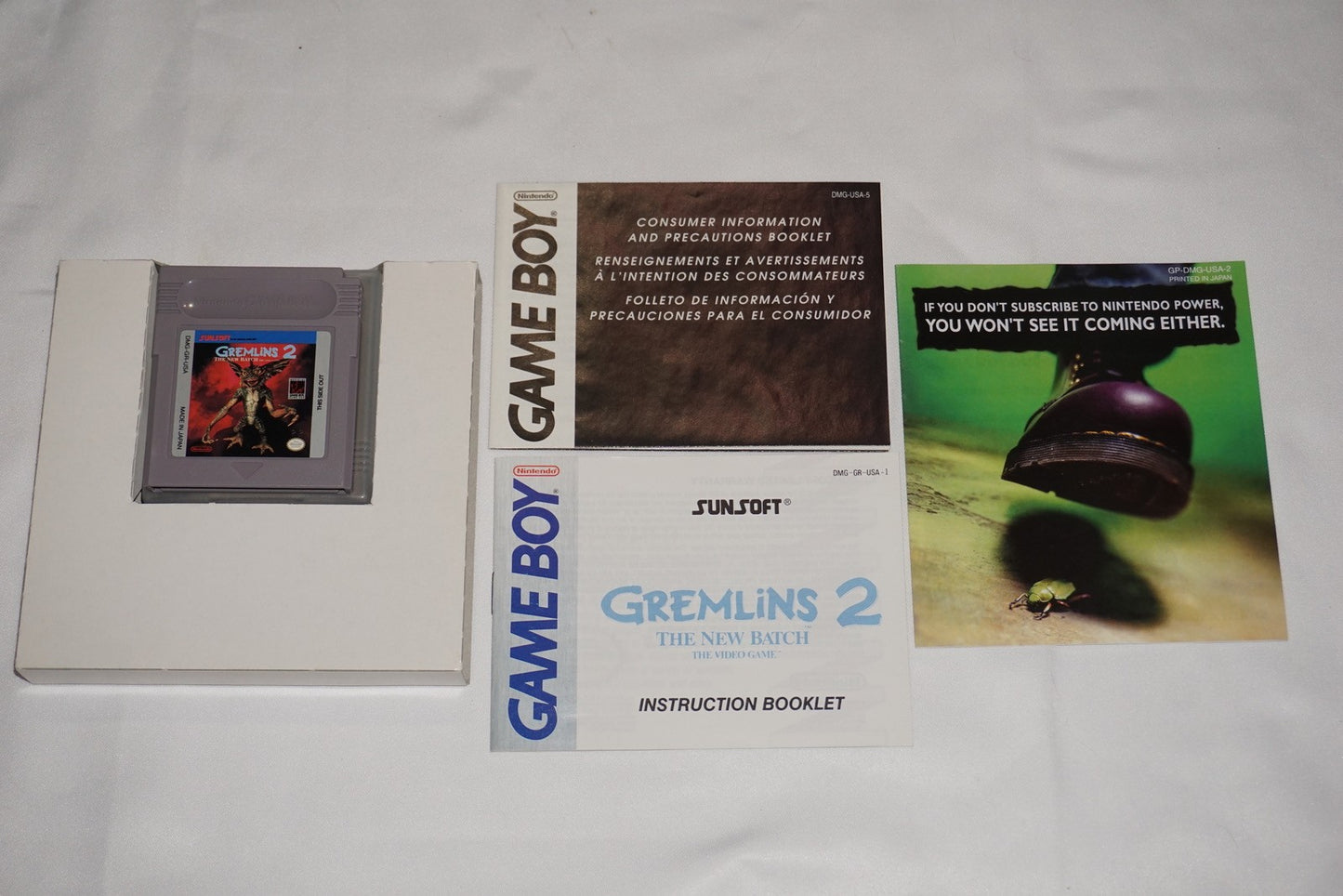 Gremlins 2 (Nintendo Game Boy Gameboy) Complete in Box CIB