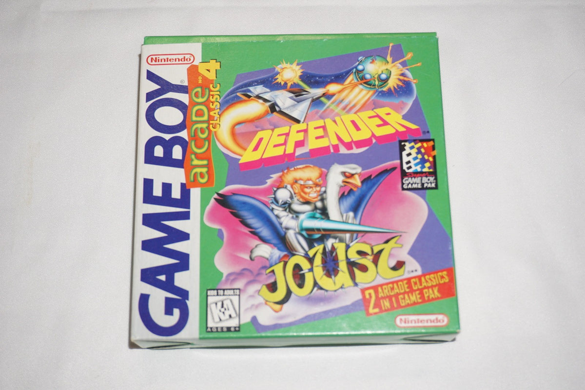Arcade Classic 4: Defender and Joust (Nintendo Game Boy) Complete in Box CIB