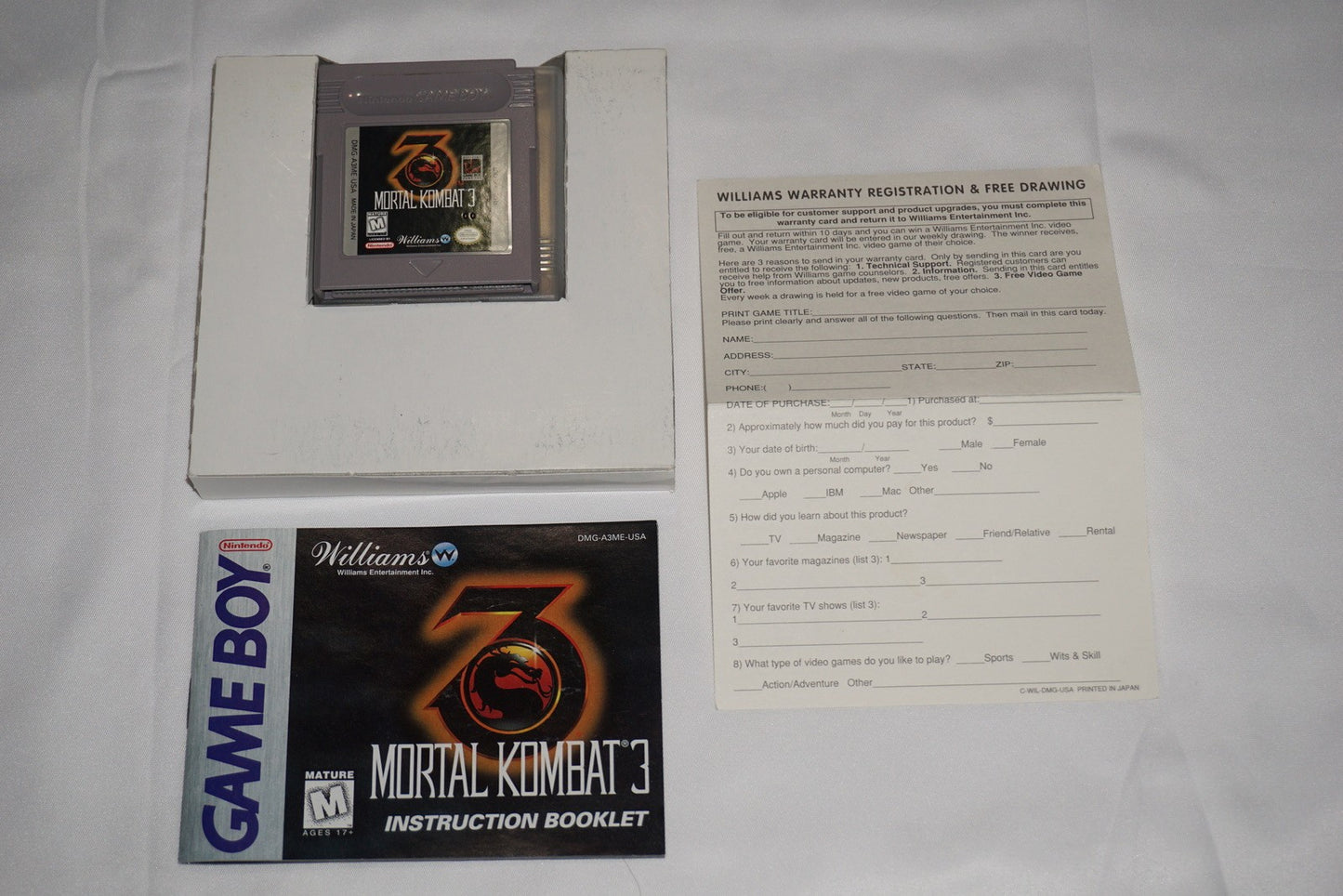 Mortal Kombat 3 III (Nintendo Game Boy Gameboy) Complete in Box w/ Reg CIB