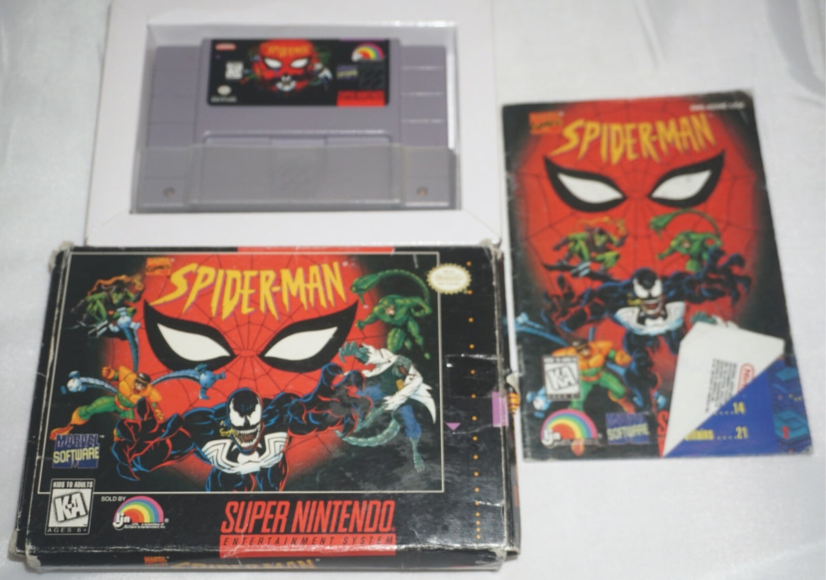 Spider-Man (Super Nintendo SNES) Complete in Box CIB