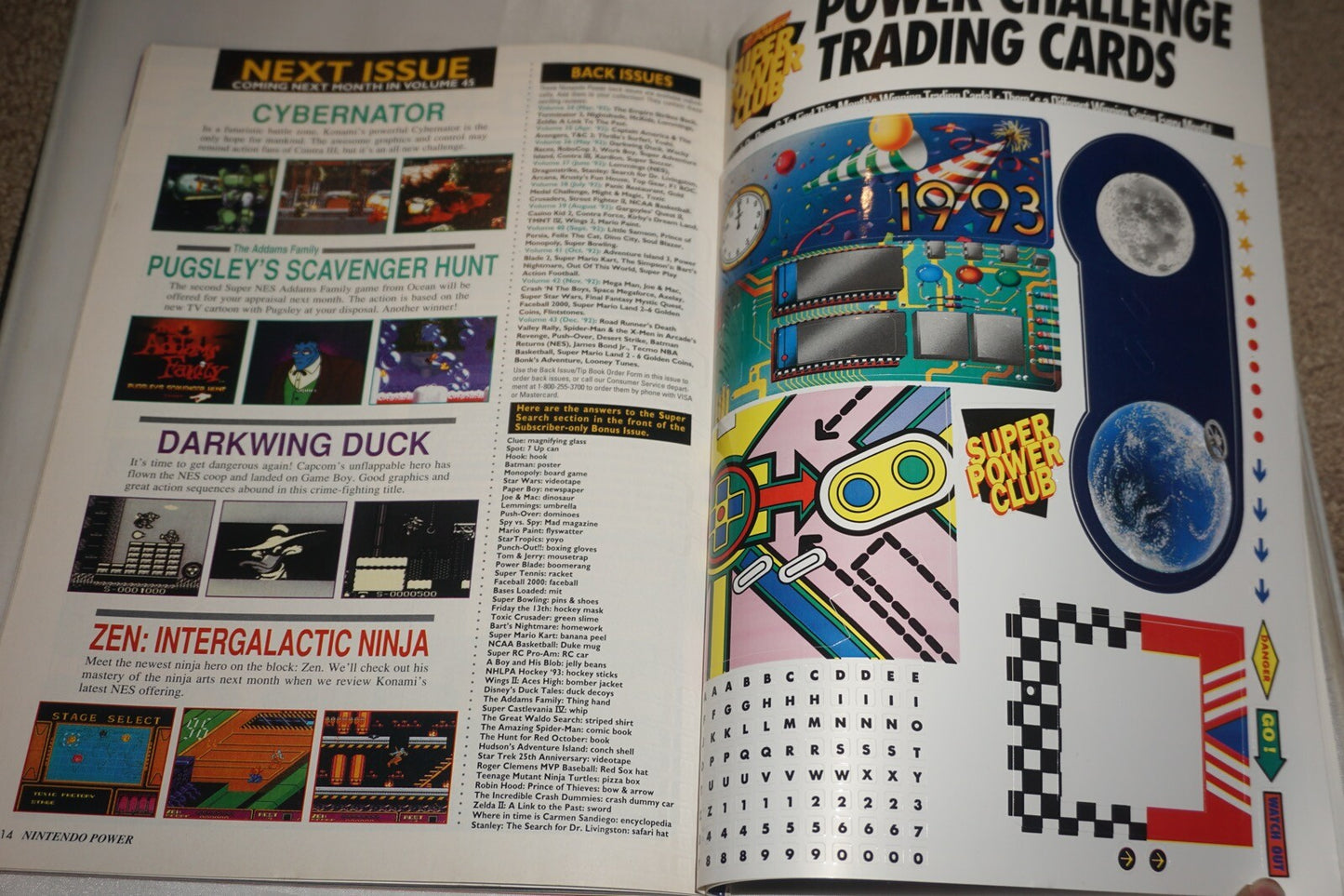 Nintendo Power Vol 44 Magician's Quest Magazine #1 Poster Plane Book NM