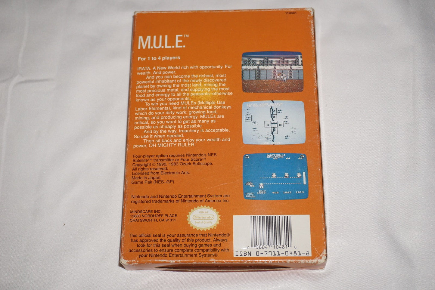 M.U.L.E Mule (Nintendo NES) Complete in Box CIB