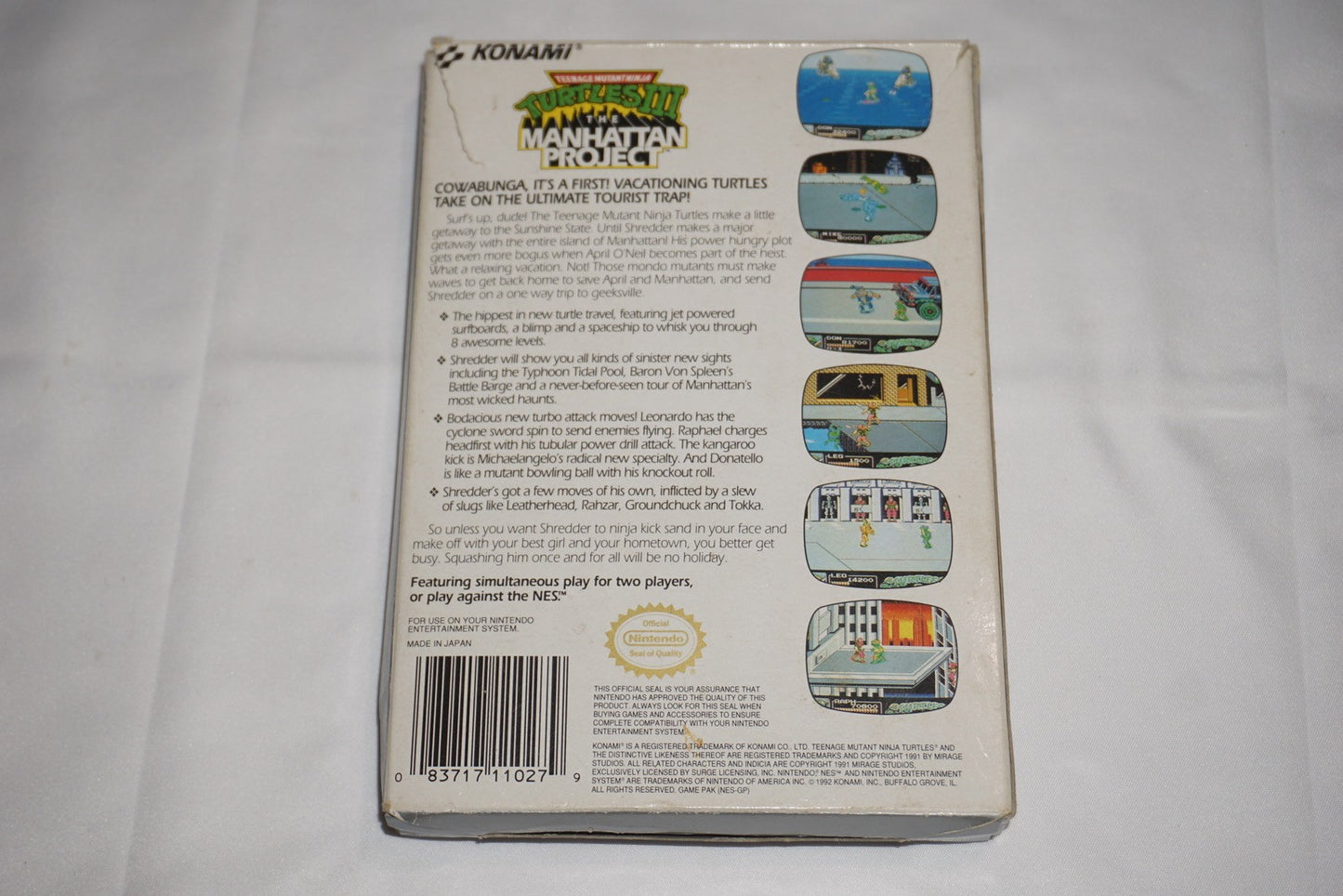 Teenage Mutant Ninja Turtles III 3 (Nintendo NES) Complete in Box CIB