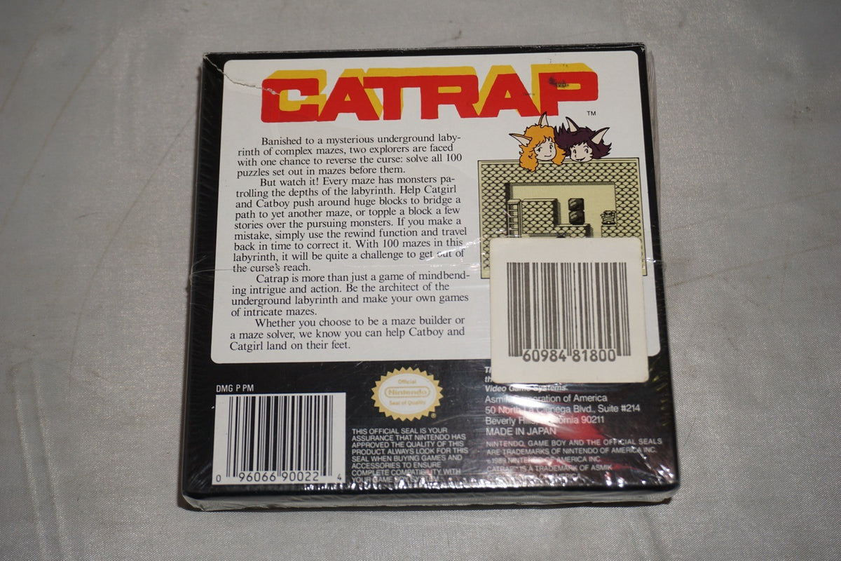 Catrap (Nintendo Gameboy Game Boy GB) Complete CIB Authentic