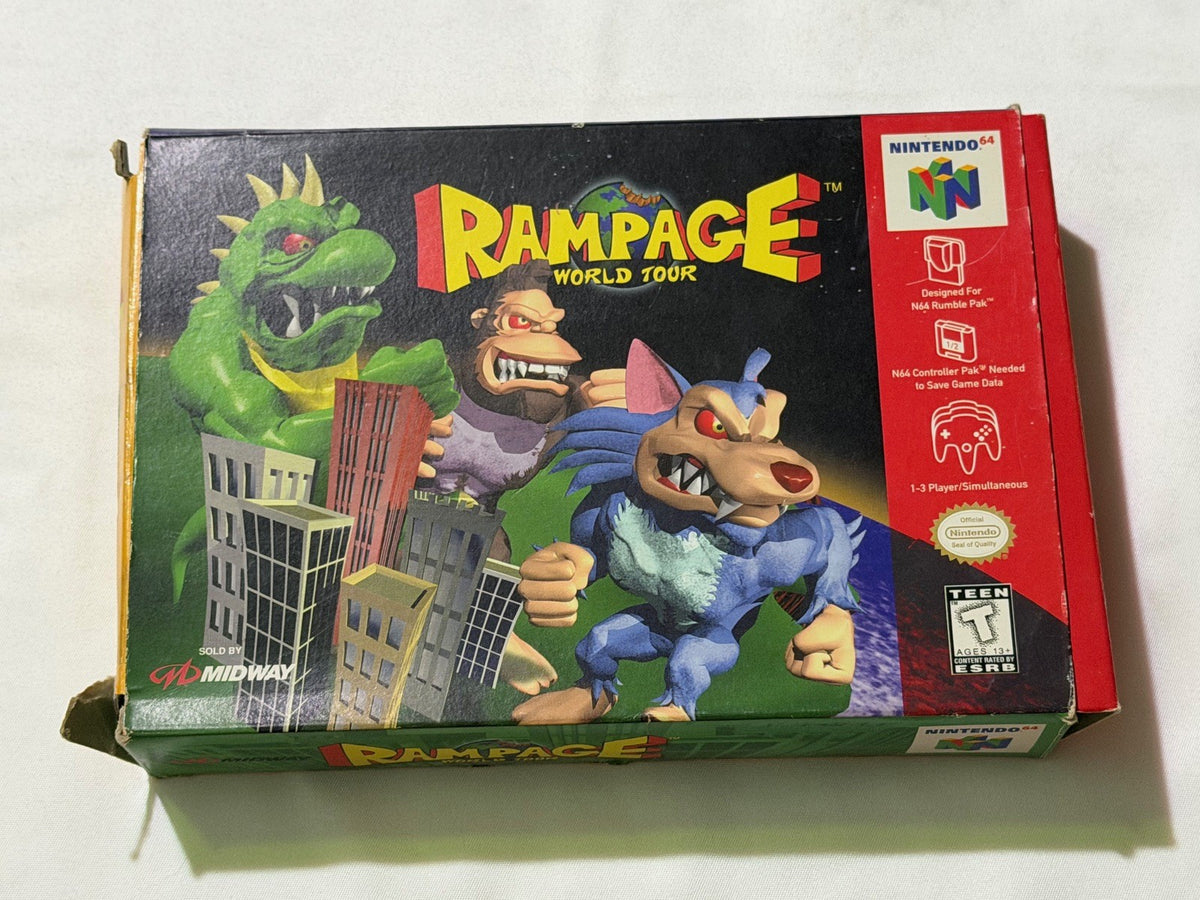 Rampage World Tour (Nintendo 64 N64) Complete in Box w/ Reg CIB