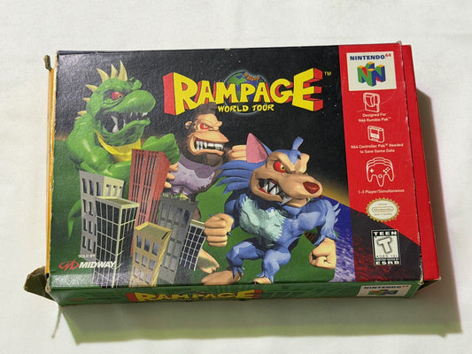 Rampage World Tour (Nintendo 64 N64) Complete in Box w/ Reg CIB