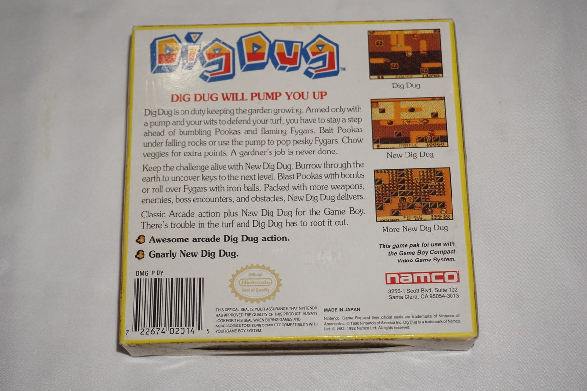 Dig Dug (Nintendo Game Boy Gameboy) Complete in Box w/ Reg CIB