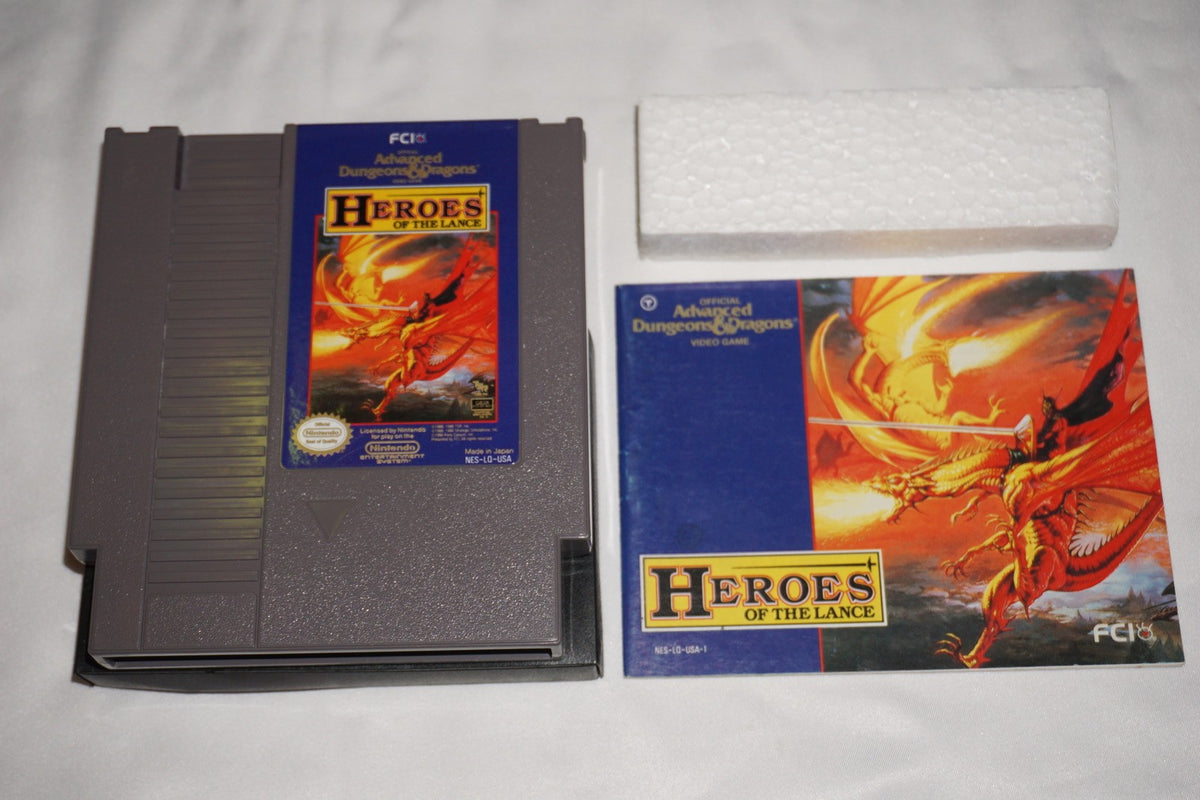 Advanced Dungeons & Dragons: Heroes of Lance (Nintendo NES) Complete in Box CIB