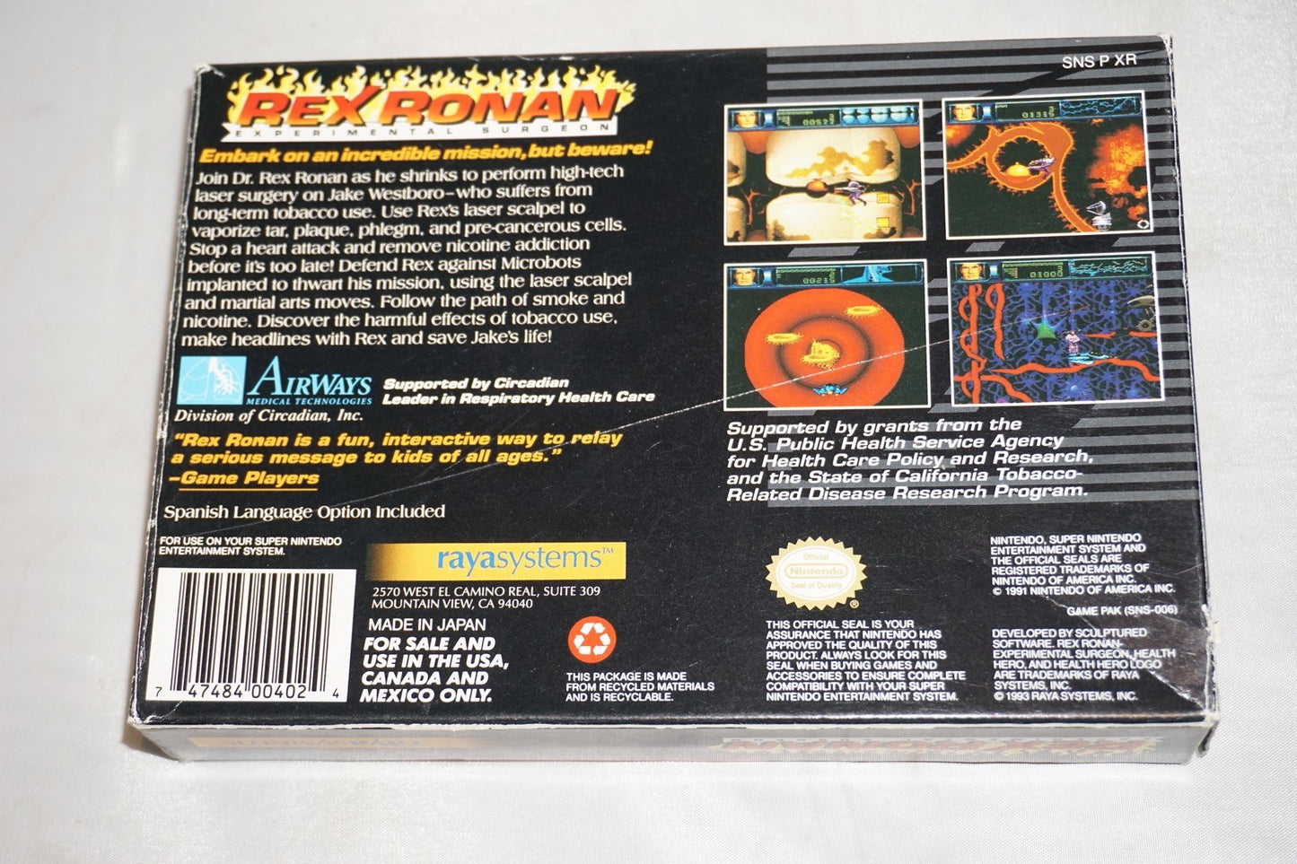 Rex Ronan (Super Nintendo SNES) with Box No Manual