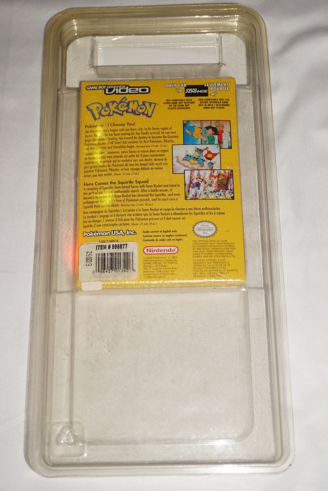 Pokemon I Choose You Here Comes Squirtle Squad Game Boy Advance GBA NEW Blister