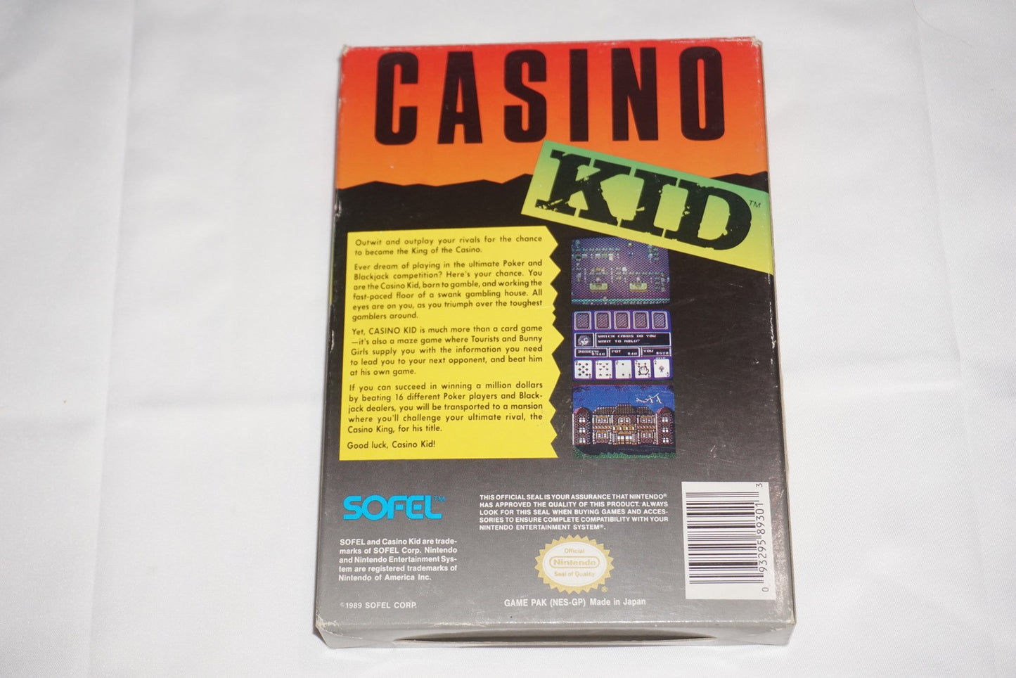 Casino Kid 1 (Nintendo NES) Complete in Box w/ Reg Card CIB