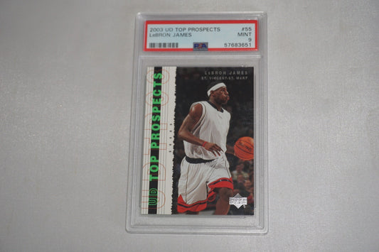 Lebron James 2003-04 UD Top Prospects #55 PSA Mint 9