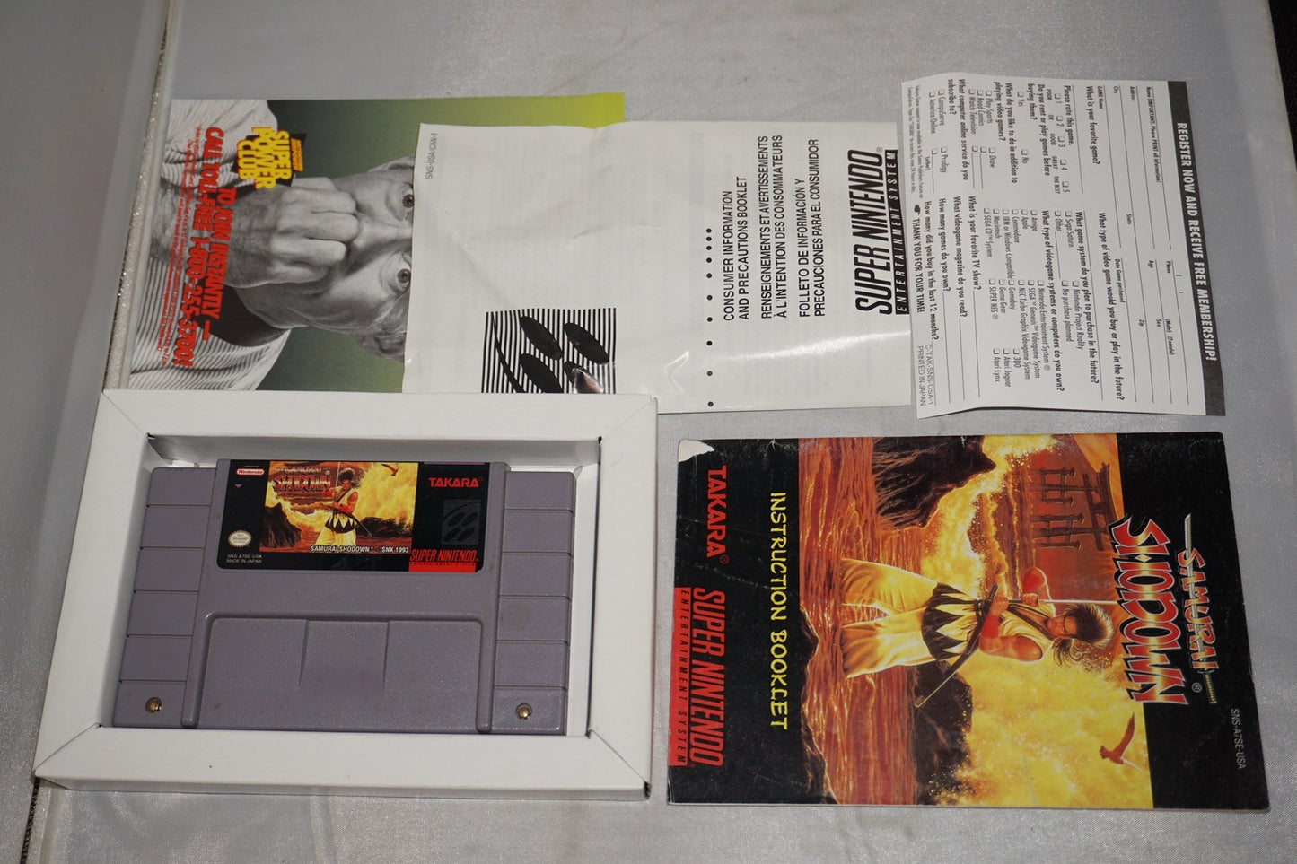 Samurai Shodown (Super Nintendo SNES) Complete in Box w/ Reg Card CIB