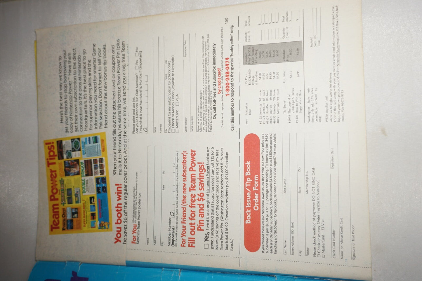 July/August 1989 Mega Man II Nintendo Power Magazine #4 Poster Mario Tips