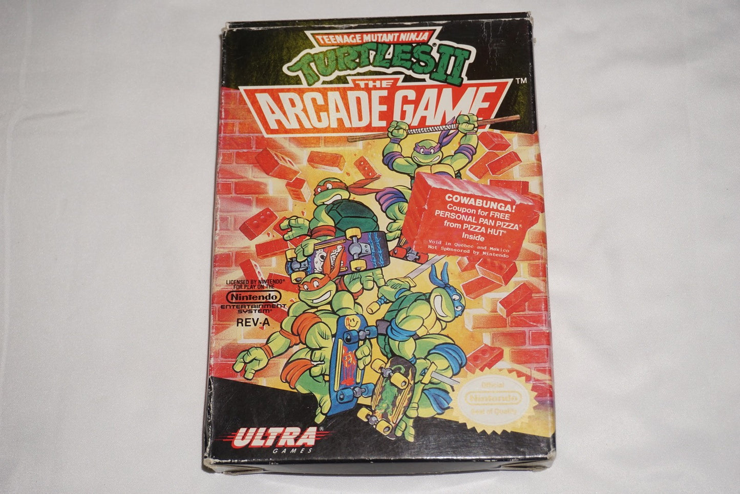 Teenage Mutant Ninja Turtles II Arcade TMNT (Nintendo NES) Complete in Box CIB