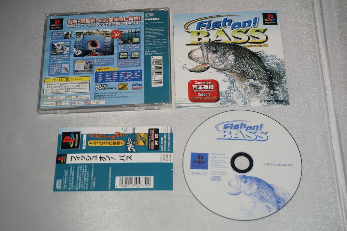 Fish On Bass (Sony Playstation 1 ps1) Complete w/ Spine JAPAN