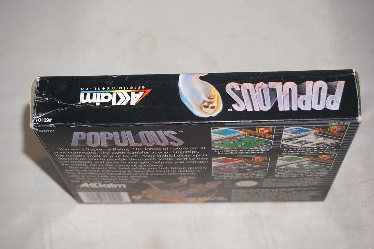 Populous (Super Nintendo SNES) Complete in Box CIB