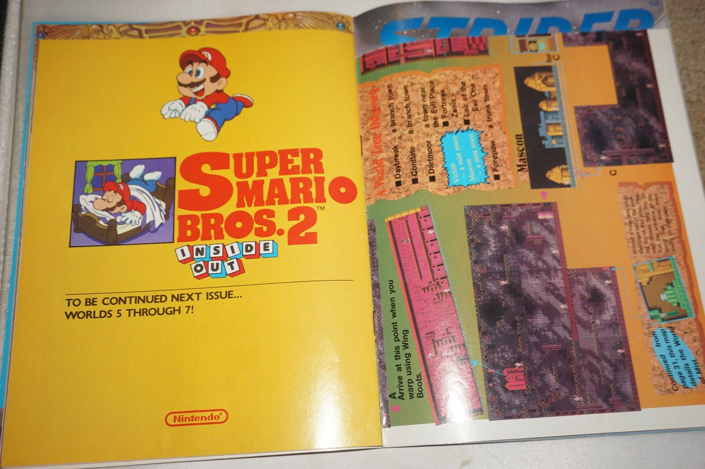 July/August 1989 Mega Man II Nintendo Power Magazine #1 Poster Mario Tips