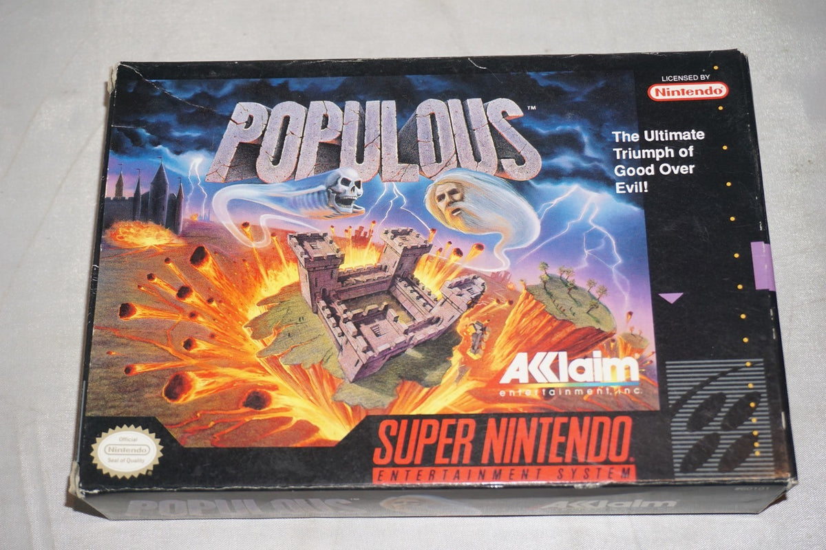 Populous (Super Nintendo SNES) Complete in Box CIB