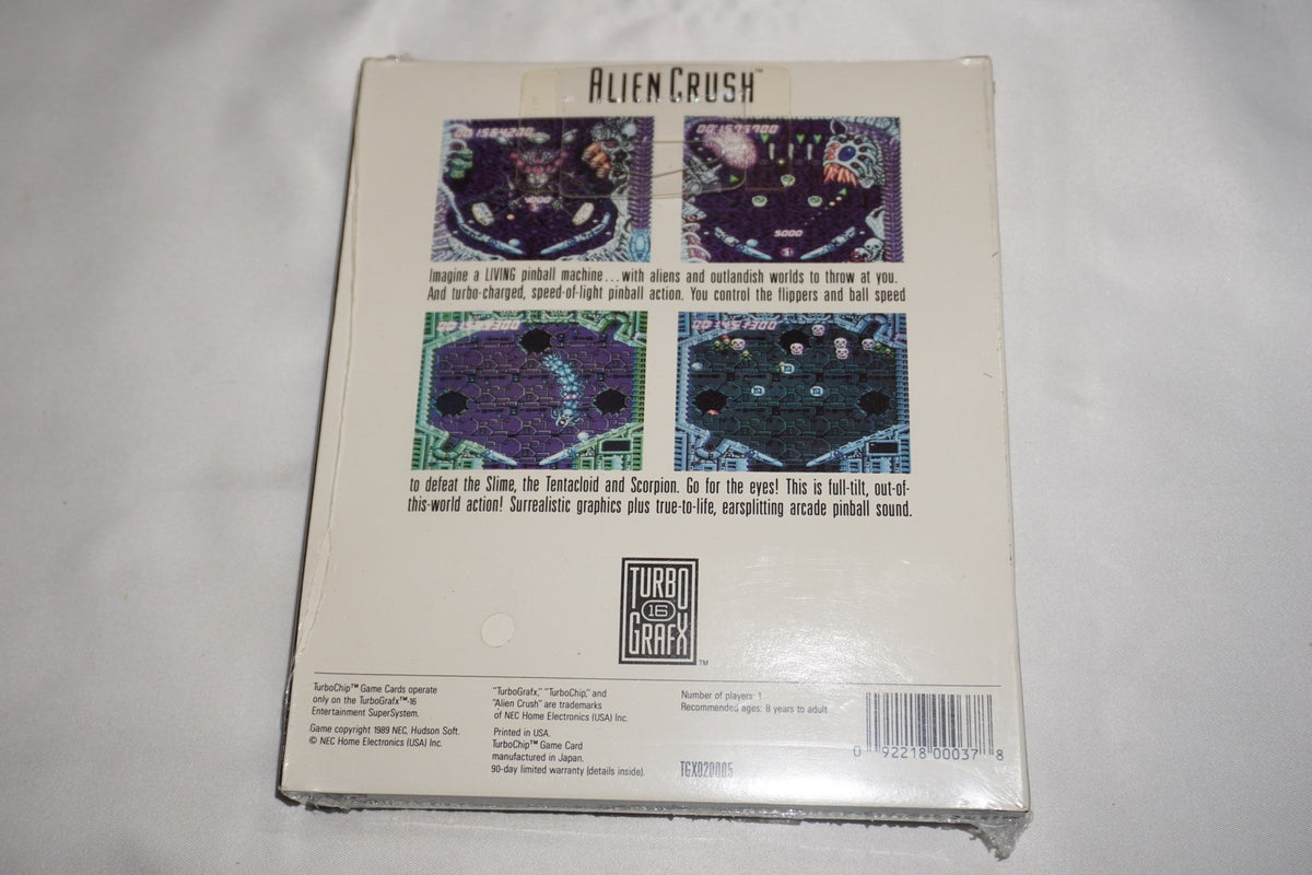 Alien Crush (TurboGrafx 16 tg16 Turbo Grafx) NEW Sealed in Box