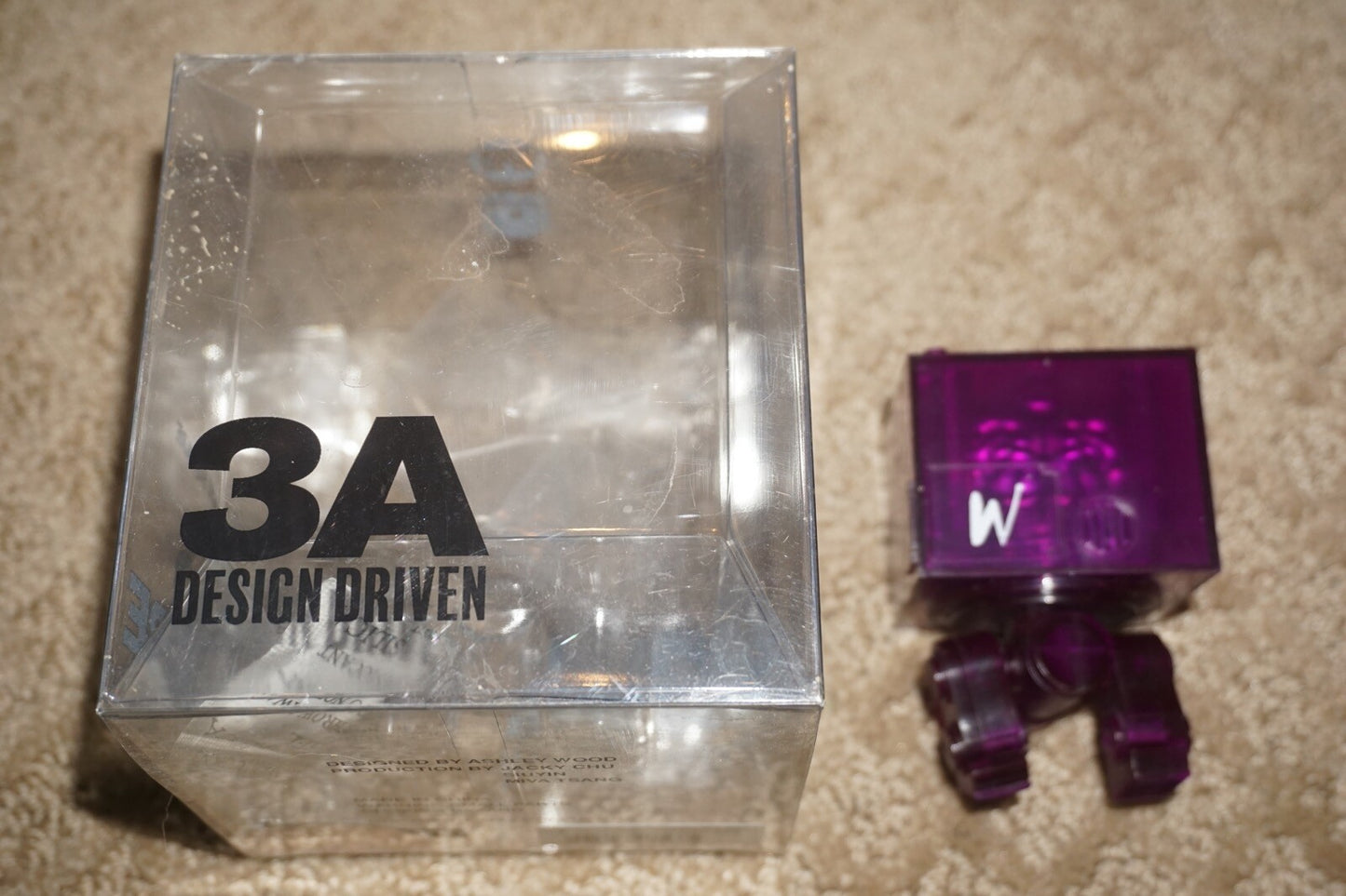 3A 3ago Square Brain Box Purple 3" Figure