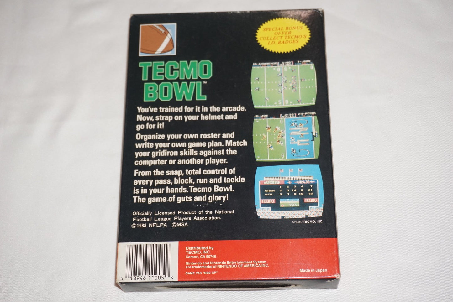 Tecmo Bowl (Nintendo NES) Complete in Box CIB