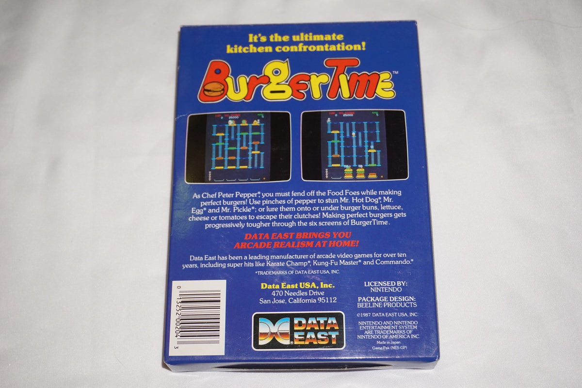 Burgertime (Nintendo NES) Complete in Box w/ Reg CIB