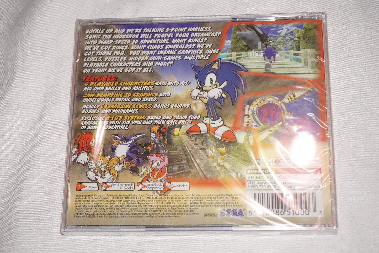 Sonic Adventure 1 All Stars (Sega Dreamcast) NEW Sealed