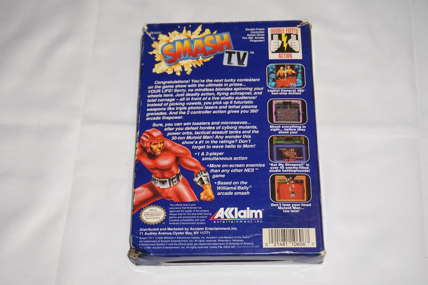 Smash Tv T.V (Nintendo NES) Complete in Box w/ Reg Poster CIB