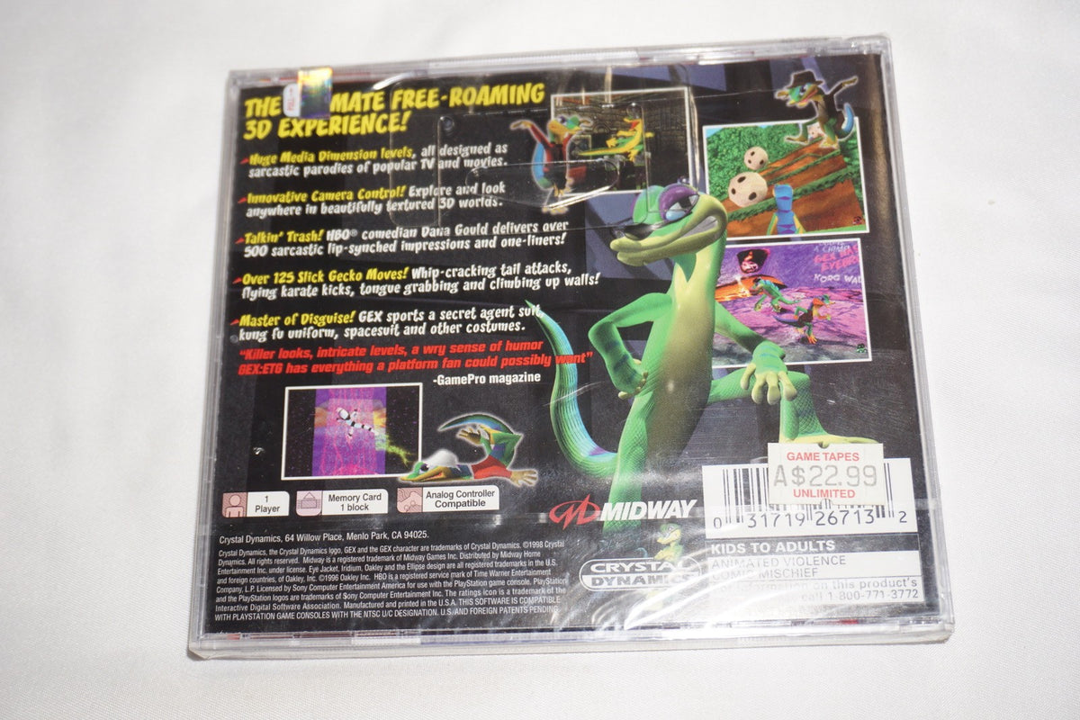 Gex: Enter the Gecko (Sony Playstation 1 ps1) NEW Sealed