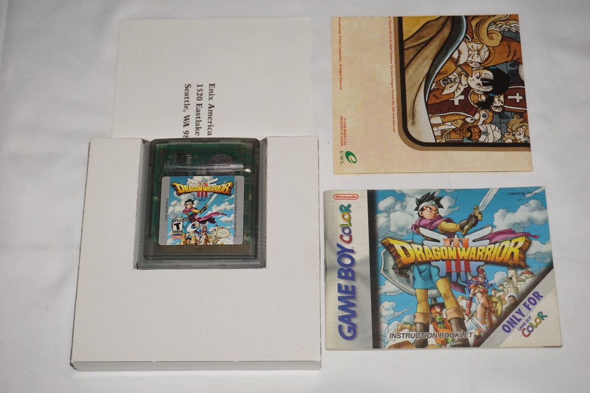 Dragon Warrior III 3 (Gameboy Color Game Boy GB) Complete w/ Reg Poster CIB