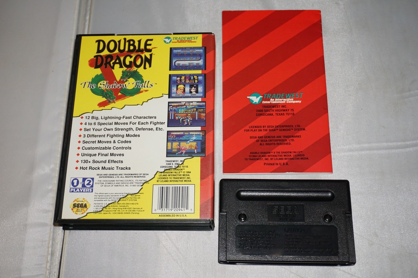 Double Dragon V 5 (Sega Genesis) Complete