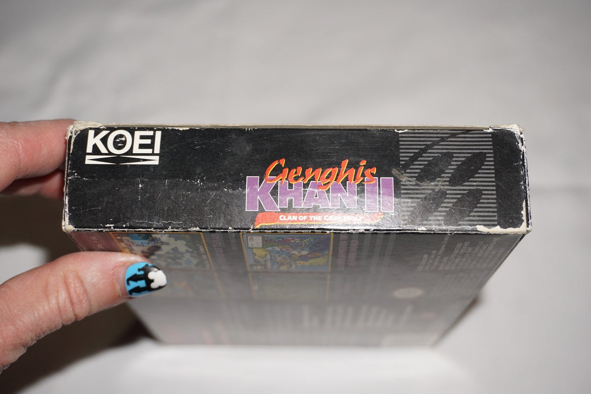 Genghis Khan II Clan Of The Gray Wolf (Super Nintendo SNES) Complete in Box CIB