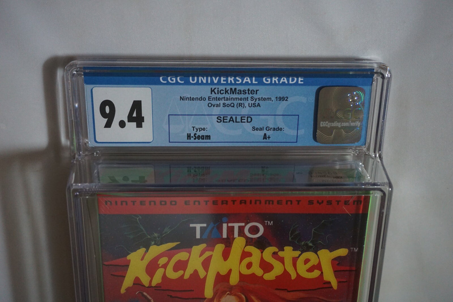 Kickmaster (Nintendo NES) CGC 9.4 A+ NEW Sealed