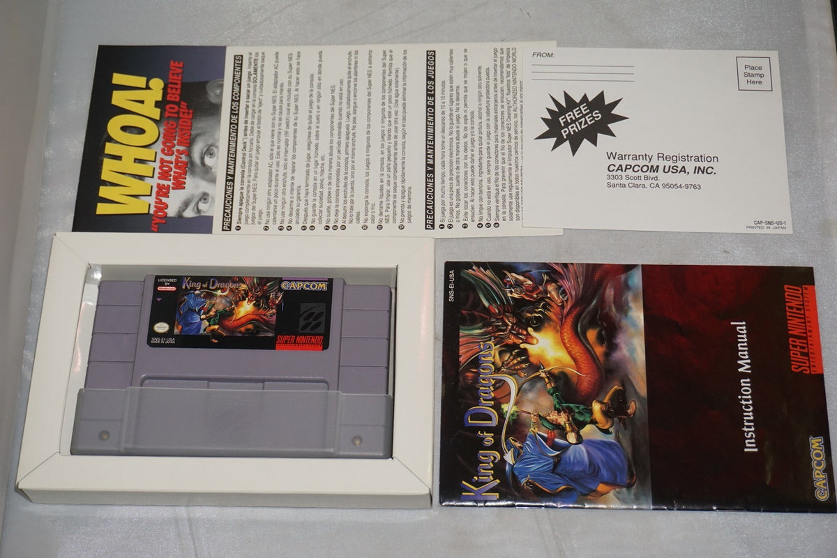 King Of Dragons (Super Nintendo SNES) Complete in Box w/ Reg Card CIB Near Mint