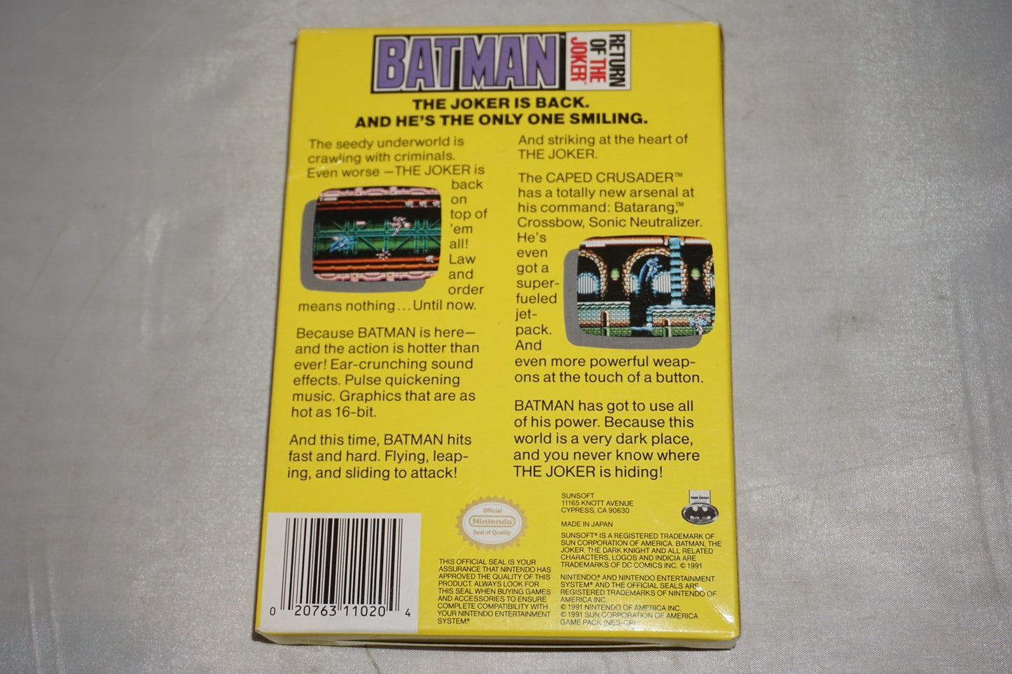 Batman Return Of The Joker (Nintendo NES) Complete in Box CIB