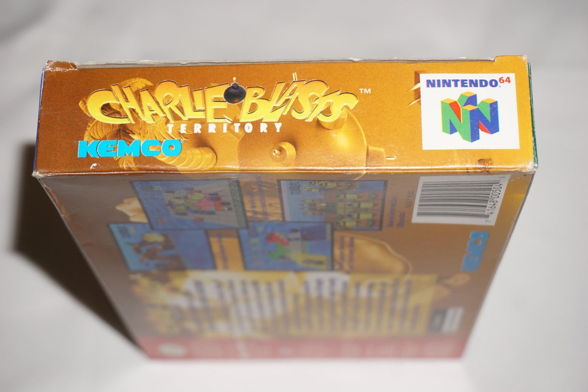 Charlie Blasts Territory (Nintendo 64 N64) Complete in Box w/ Reg Poster CIB