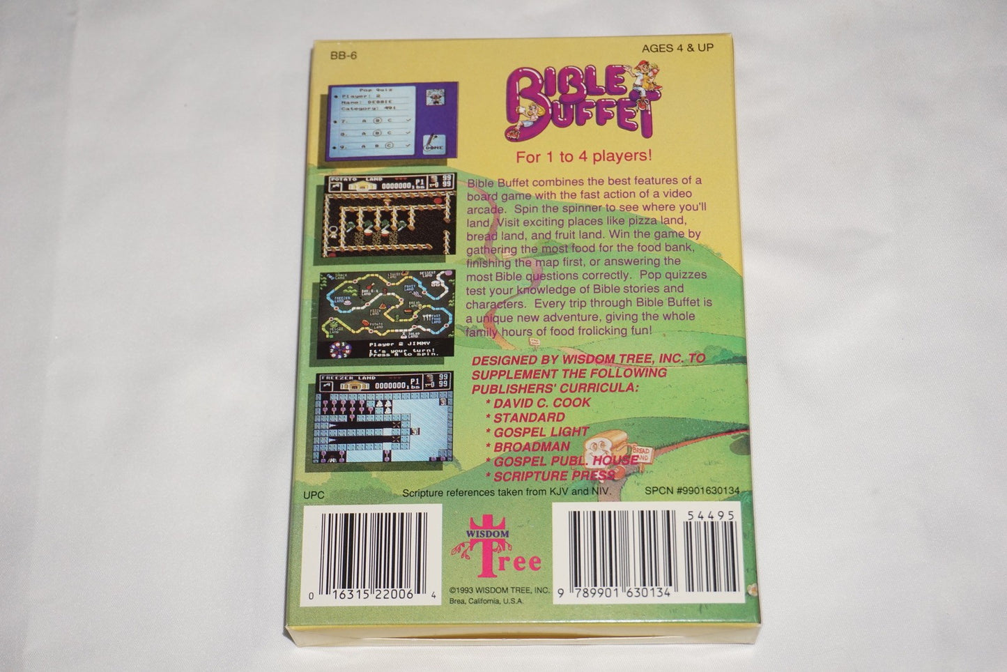 Bible Buffet (Nintendo NES) Complete in Box w/ Quiz Book CIB Near Mint