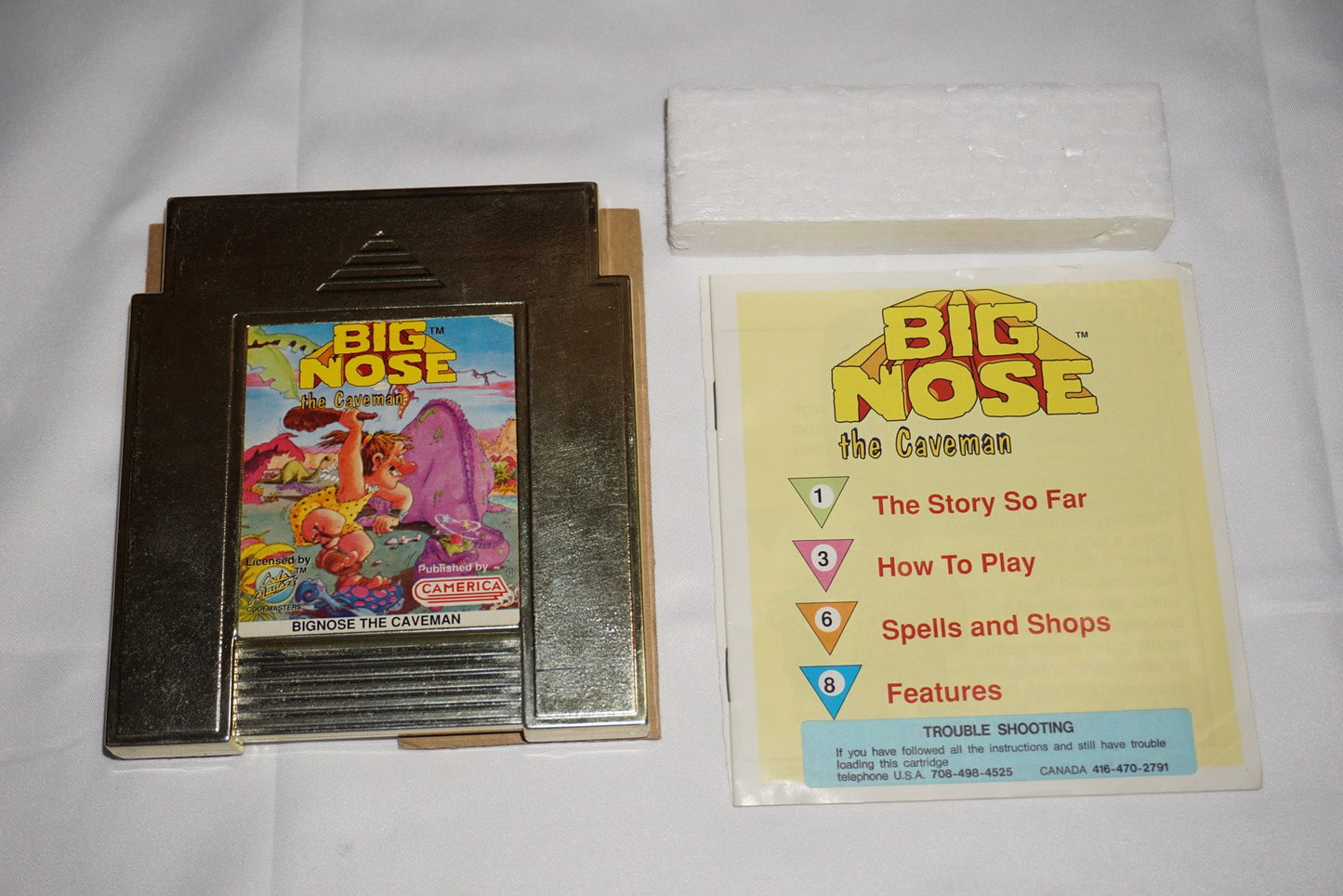 Big Nose The Caveman (Nintendo NES) Complete in Box CIB