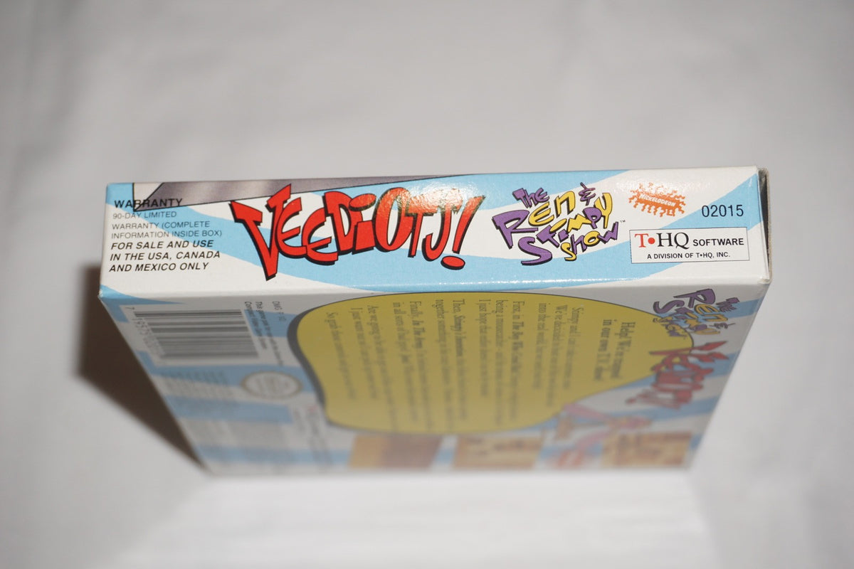 Ren & Stimpy Veediots (Nintendo Game Boy Gameboy) Complete in Box w/ Poster CIB