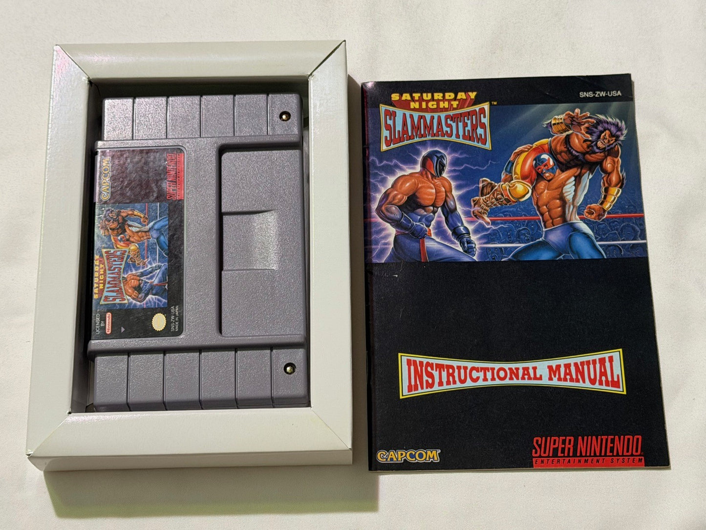 Saturday Night Slam Masters (Super Nintendo SNES) Complete in Box CIB