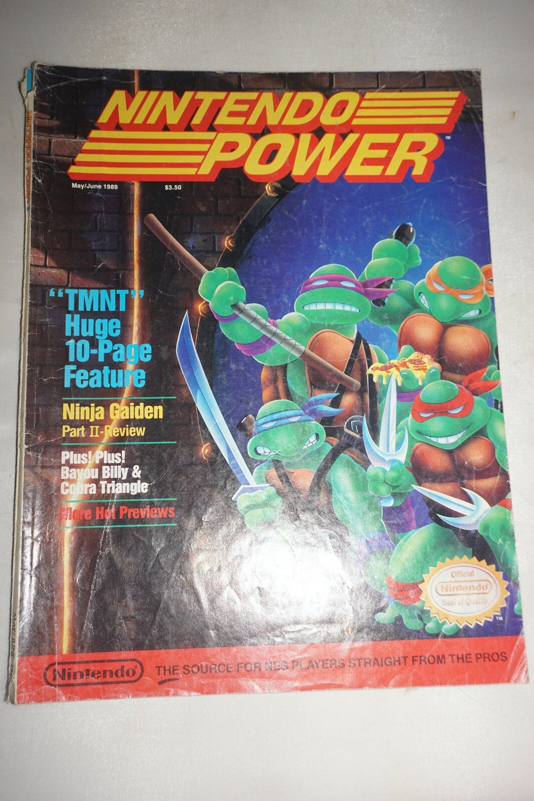 May/June 1989 TMNT Nintendo Power Magazine #5 Poster