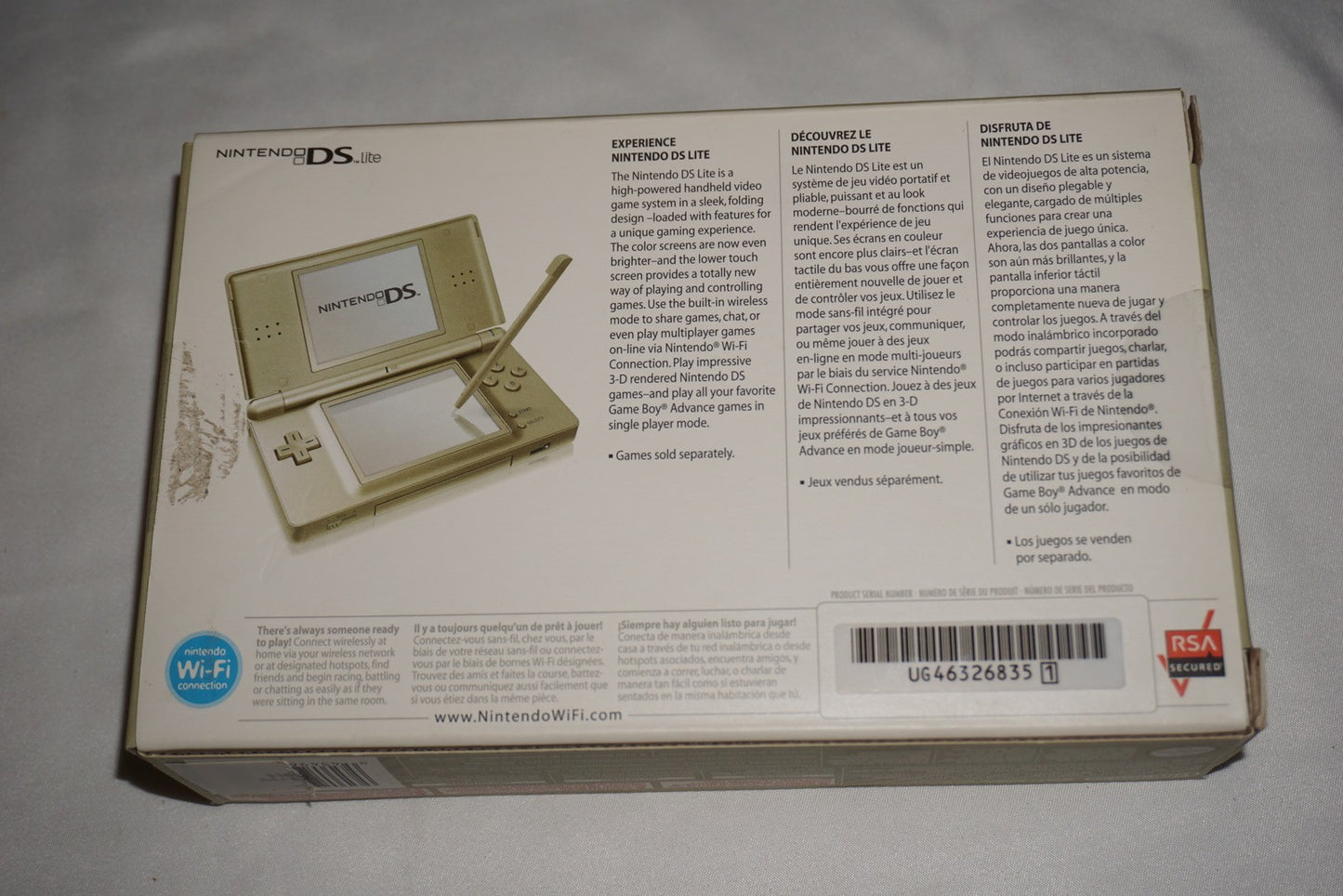 Legend of Zelda Triforce Gold Nintendo DS Lite Console System NEW Phantom