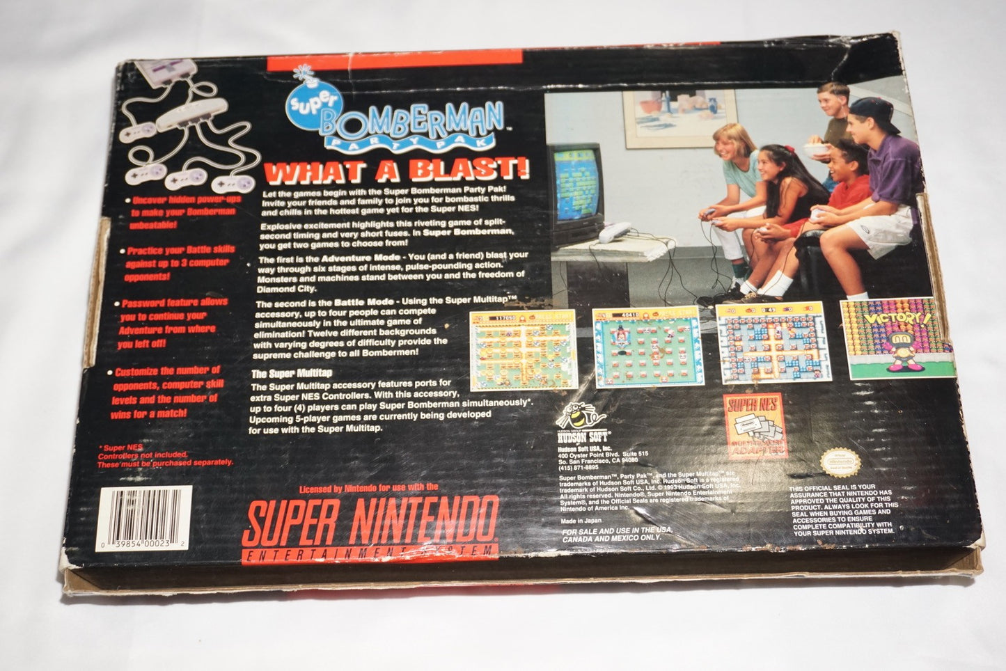 Super Bomberman Party Pak (Super Nintendo SNES) Complete in Box CIB