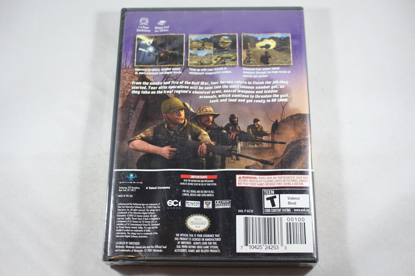 Conflict: Desert Storm II Back To Baghdad (Nintendo Gamecube) NEW Factory Sealed