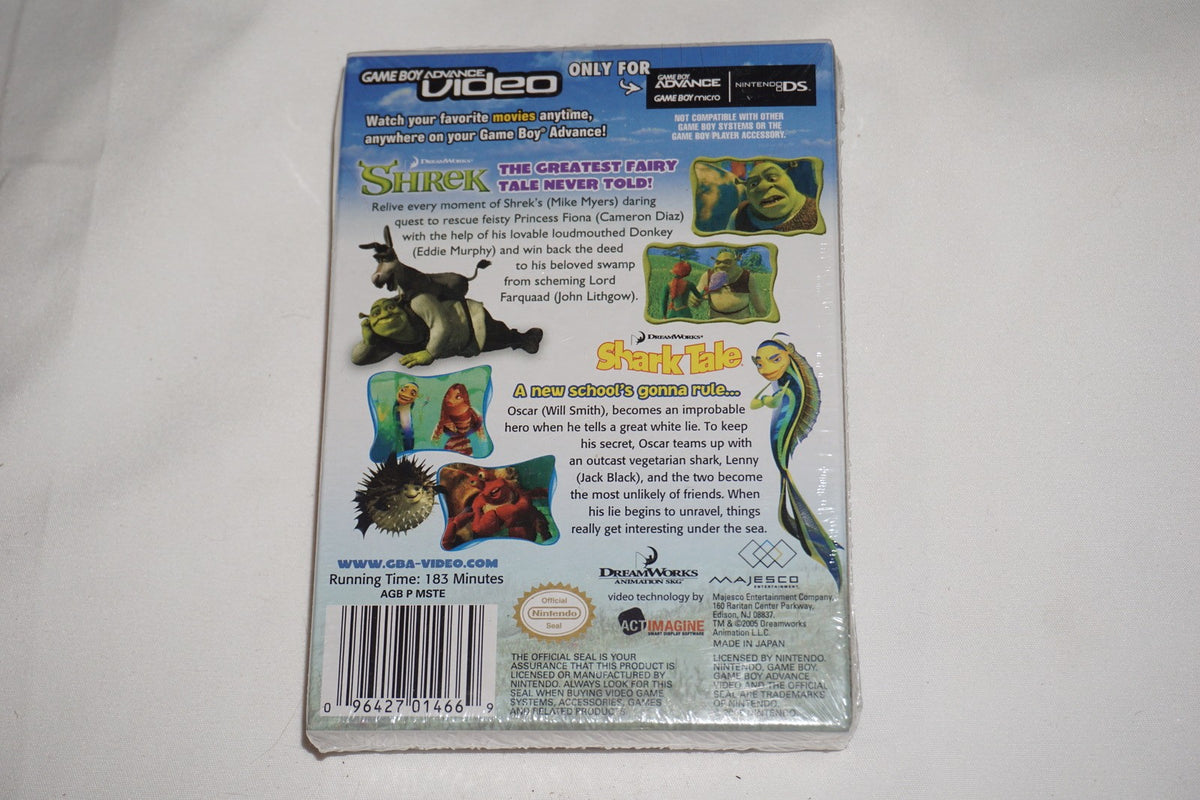 Shrek/Shark Tale Video (Nintendo Game Boy Advance GBA) NEW Sealed